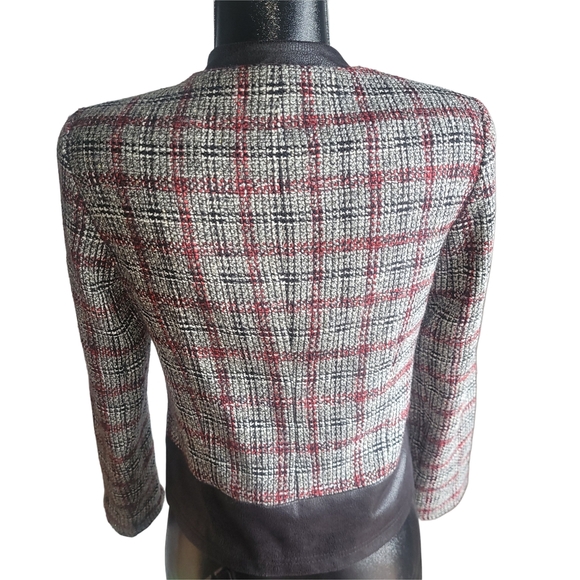 Vex Collections Tweed Zip Up Blazer M - Picture 6 of 7